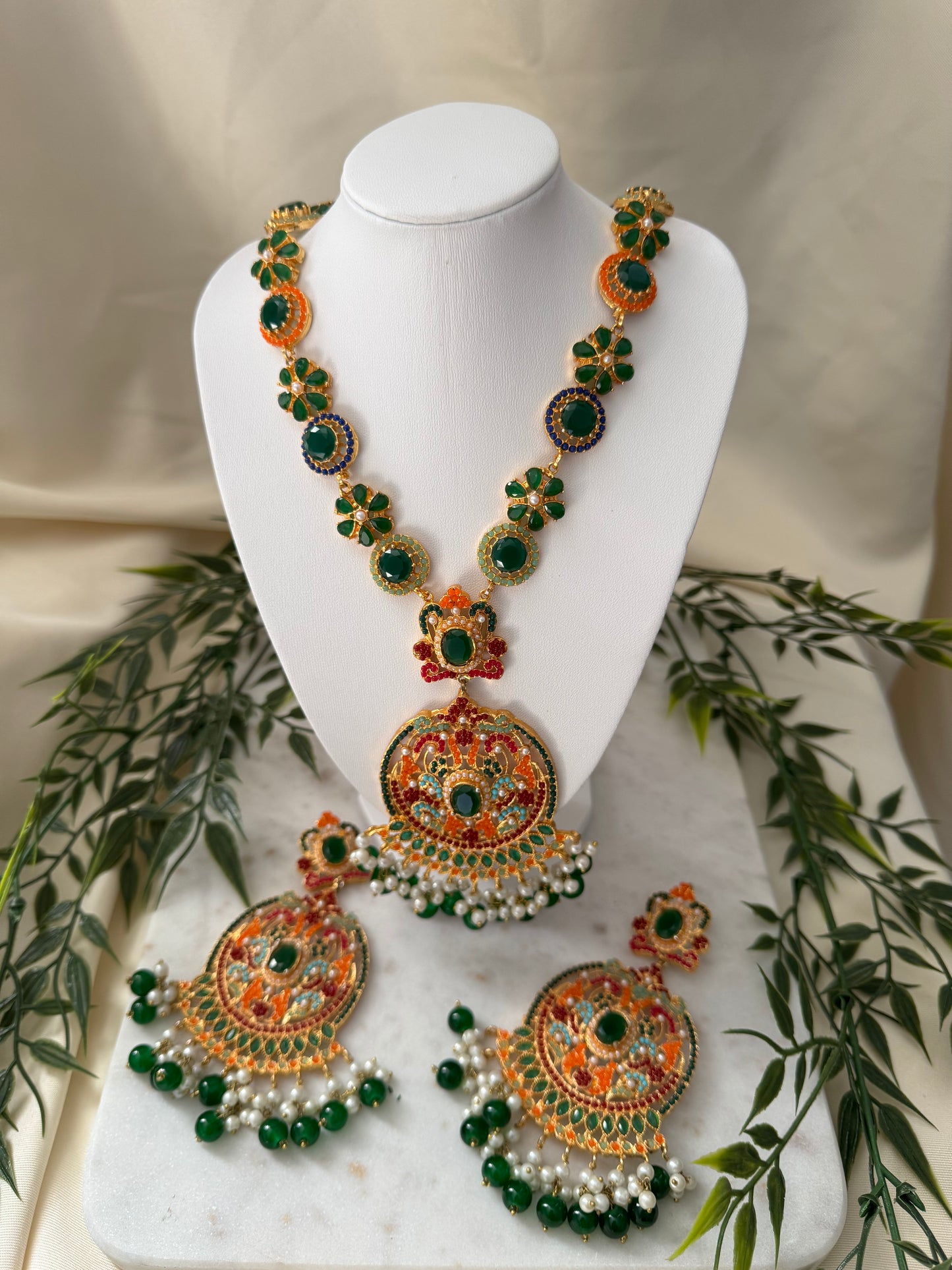 Mala Set Green - Necklace