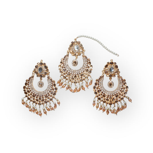 Bindi Kanta - Earrings with Headpiece - Khushi Boutique