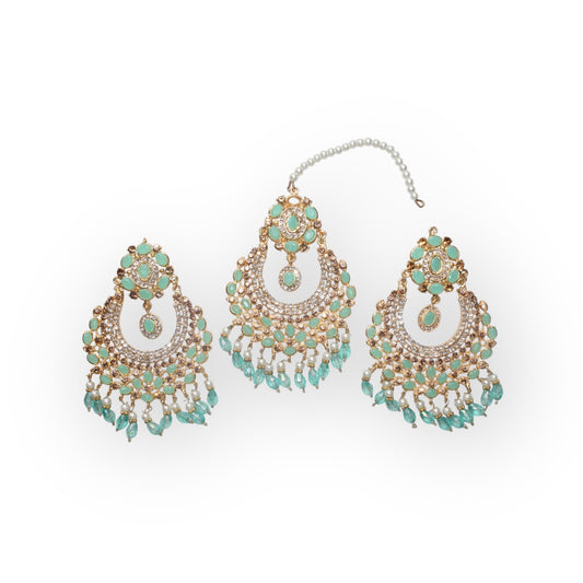 Bindi Kanta - Earrings with Headpiece - Khushi Boutique