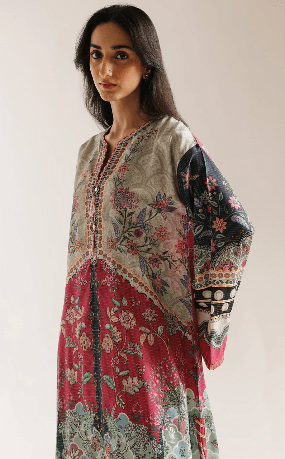 Embroidered Suit - ETHNC - Khushi Boutique