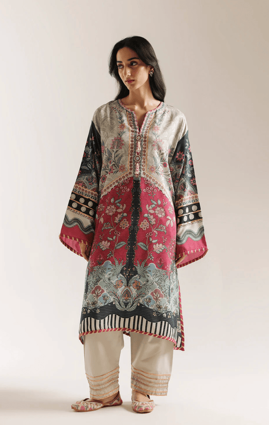 Embroidered Suit - ETHNC - Khushi Boutique