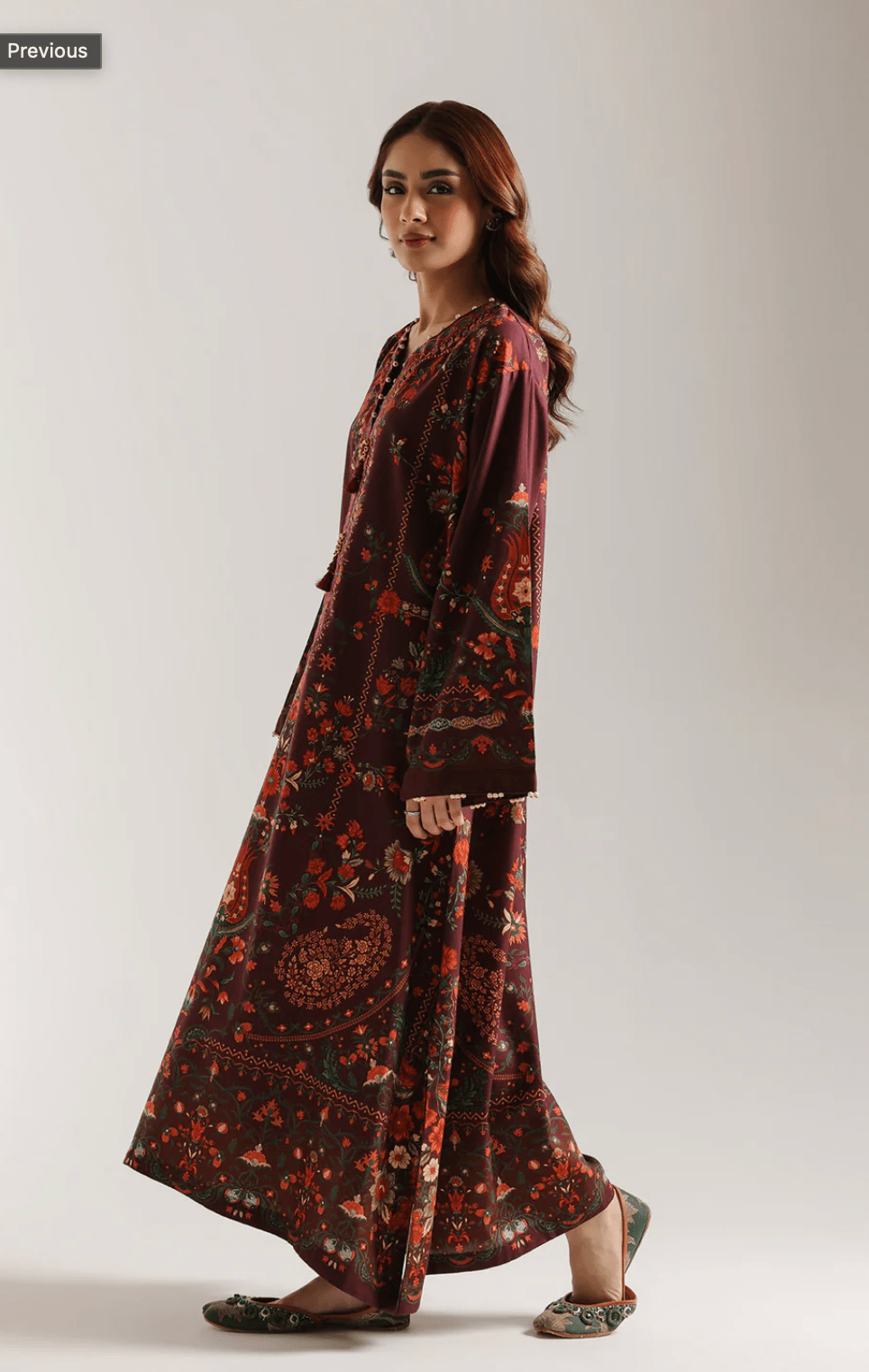 Kaftan Deep Maroon - ETHNC - Khushi Boutique