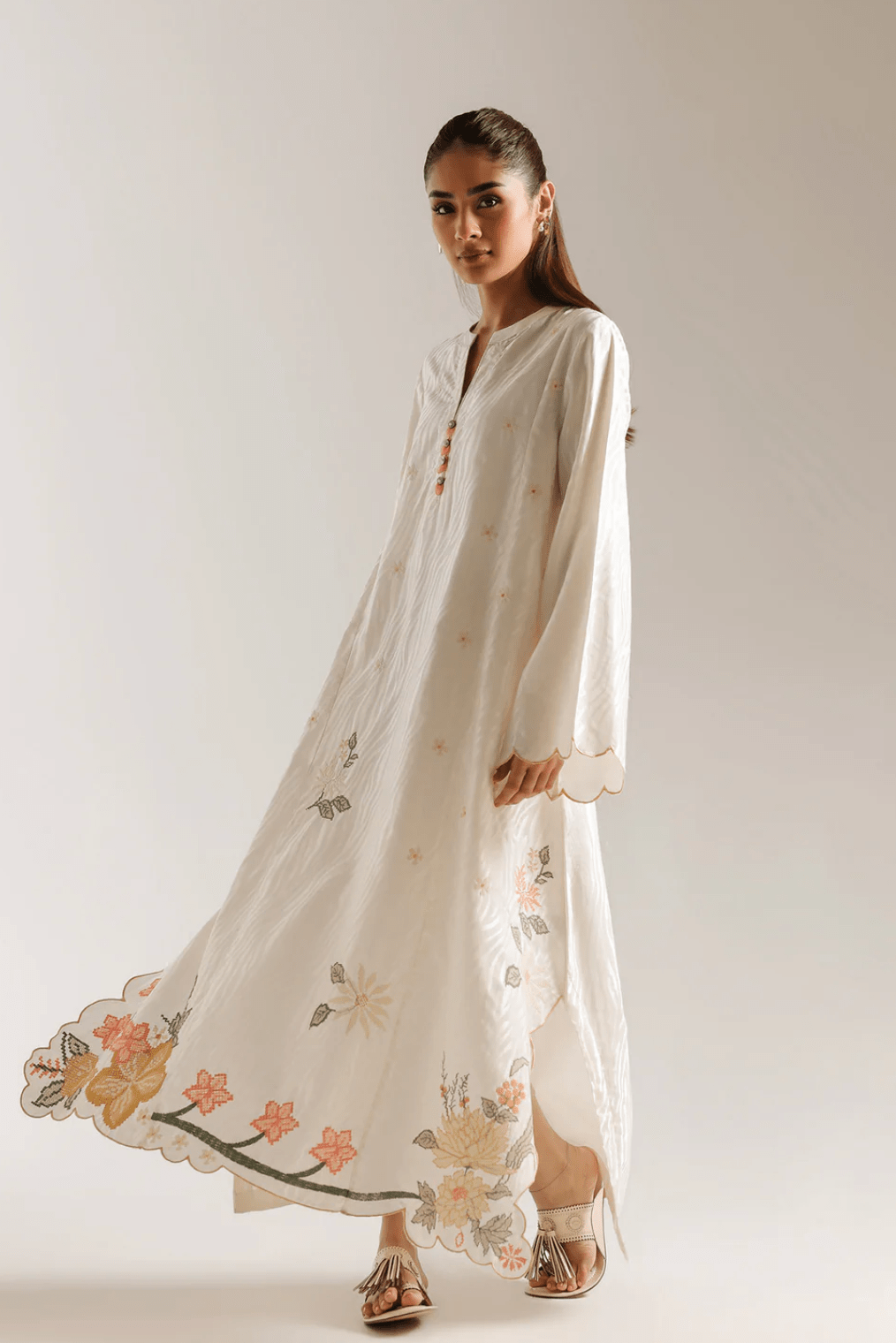 Kaftan Ivory - ETHNC - Khushi Boutique