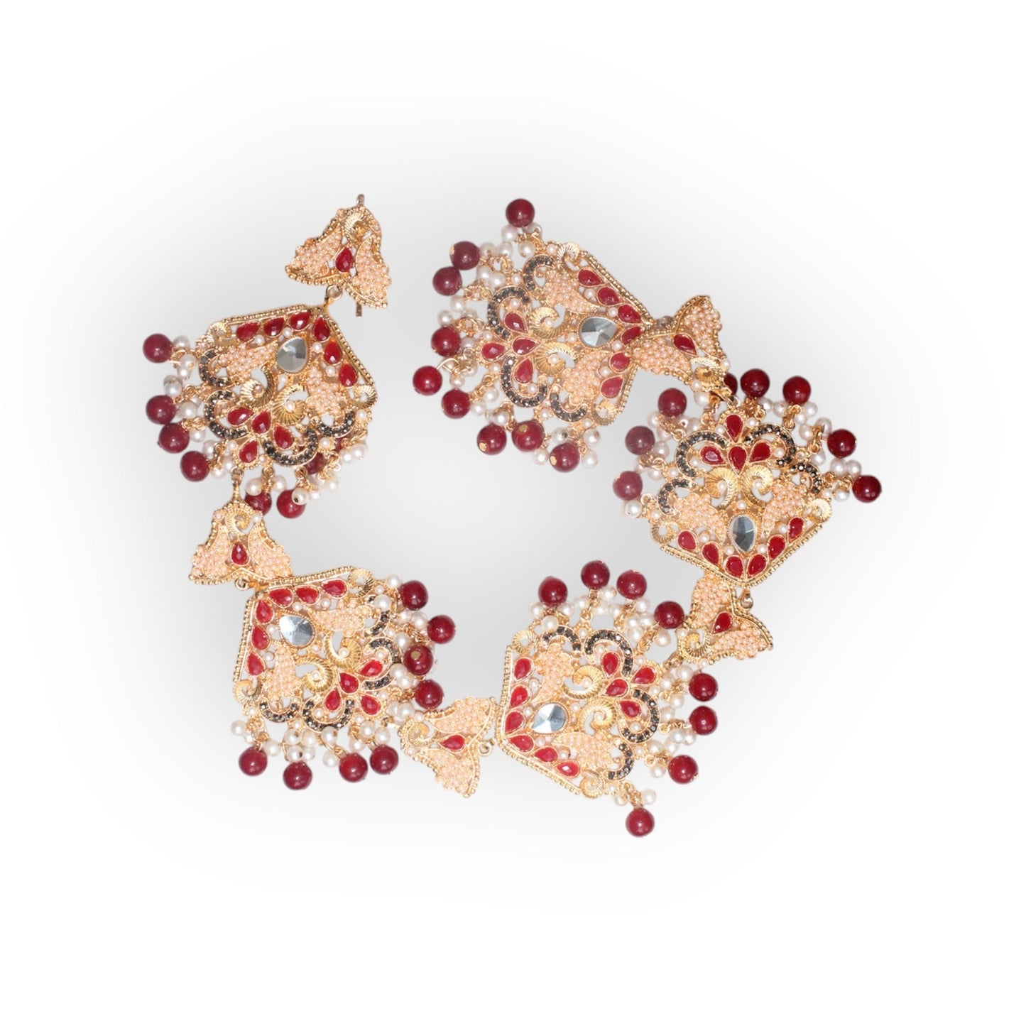 Paranda Red - Headpiece - Khushi Boutique