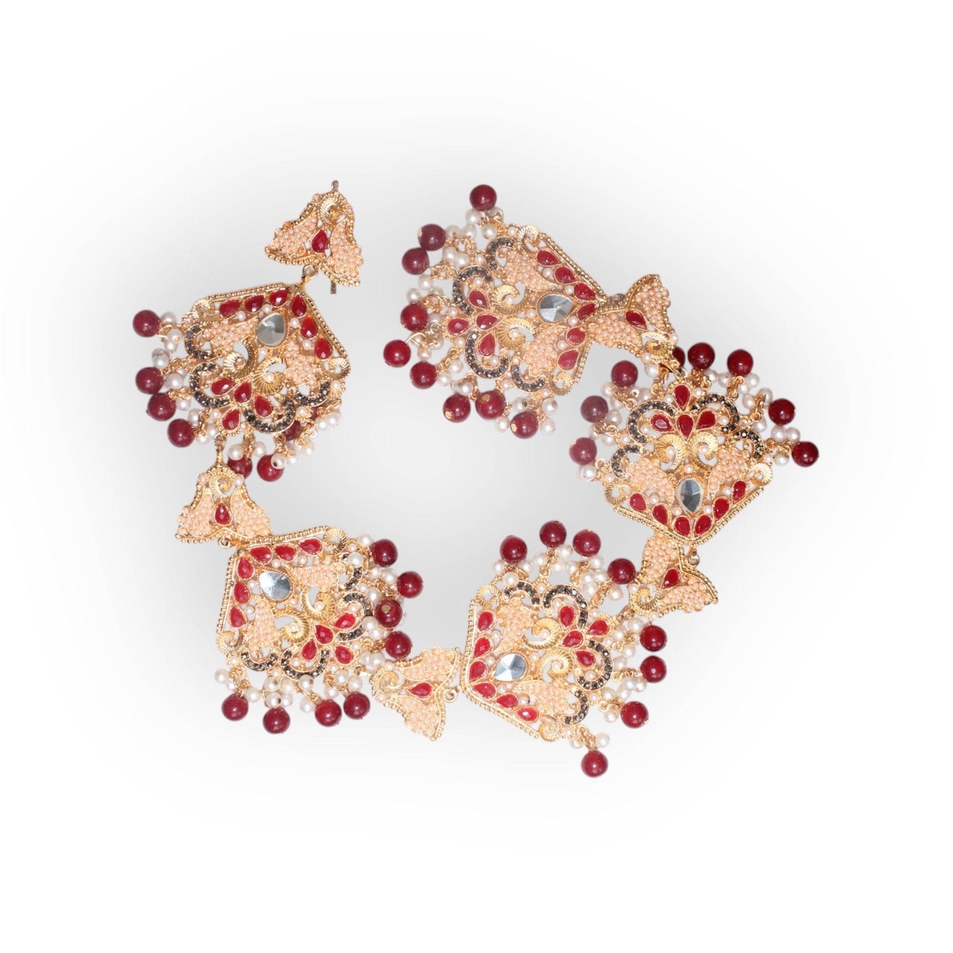 Paranda Red - Headpiece - Khushi Boutique