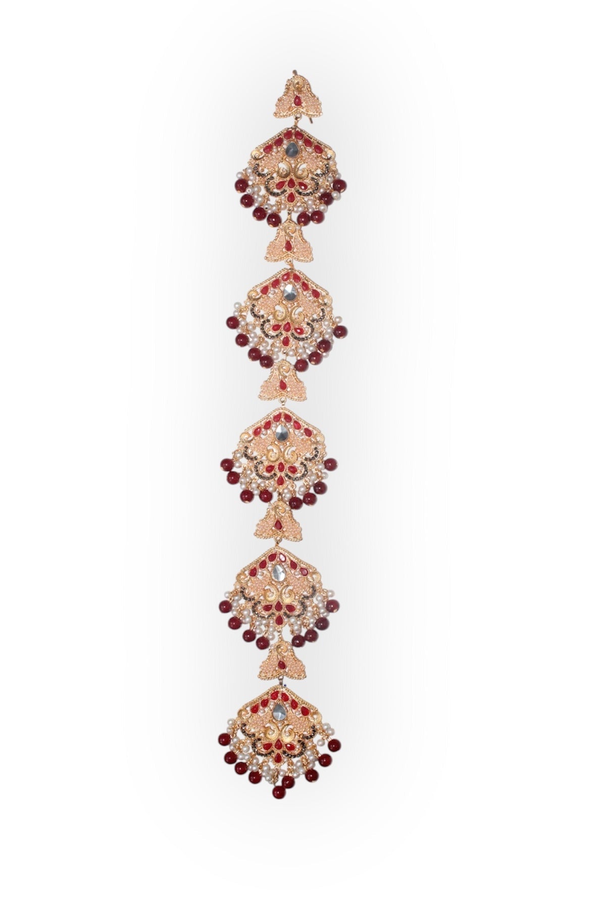 Paranda Red - Headpiece - Khushi Boutique