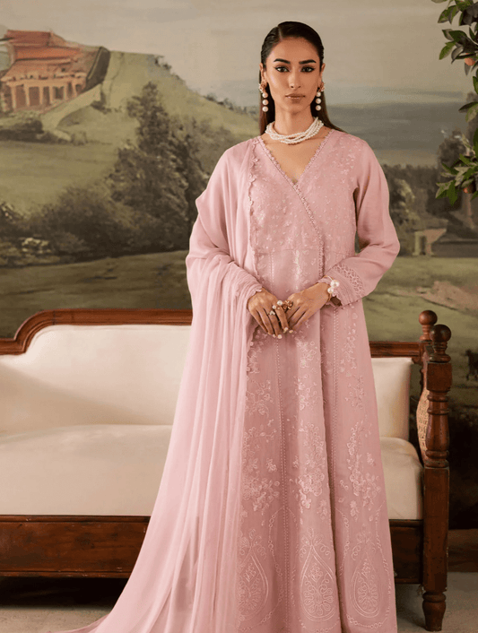 Pink Frock - Nureh - Khushi Boutique
