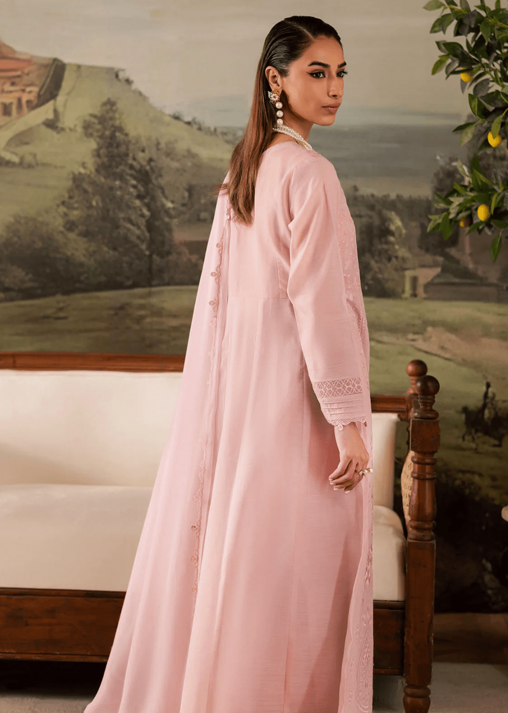 Pink Frock - Nureh - Khushi Boutique