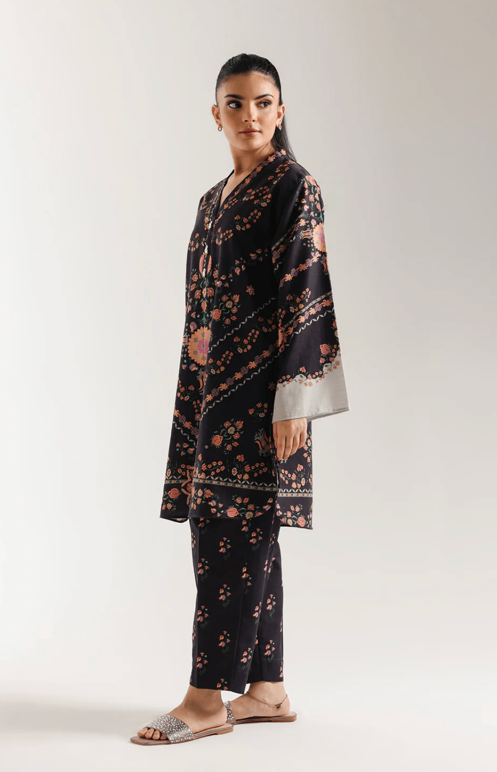 Printed Suit Dark Purple - ETHNC - Khushi Boutique