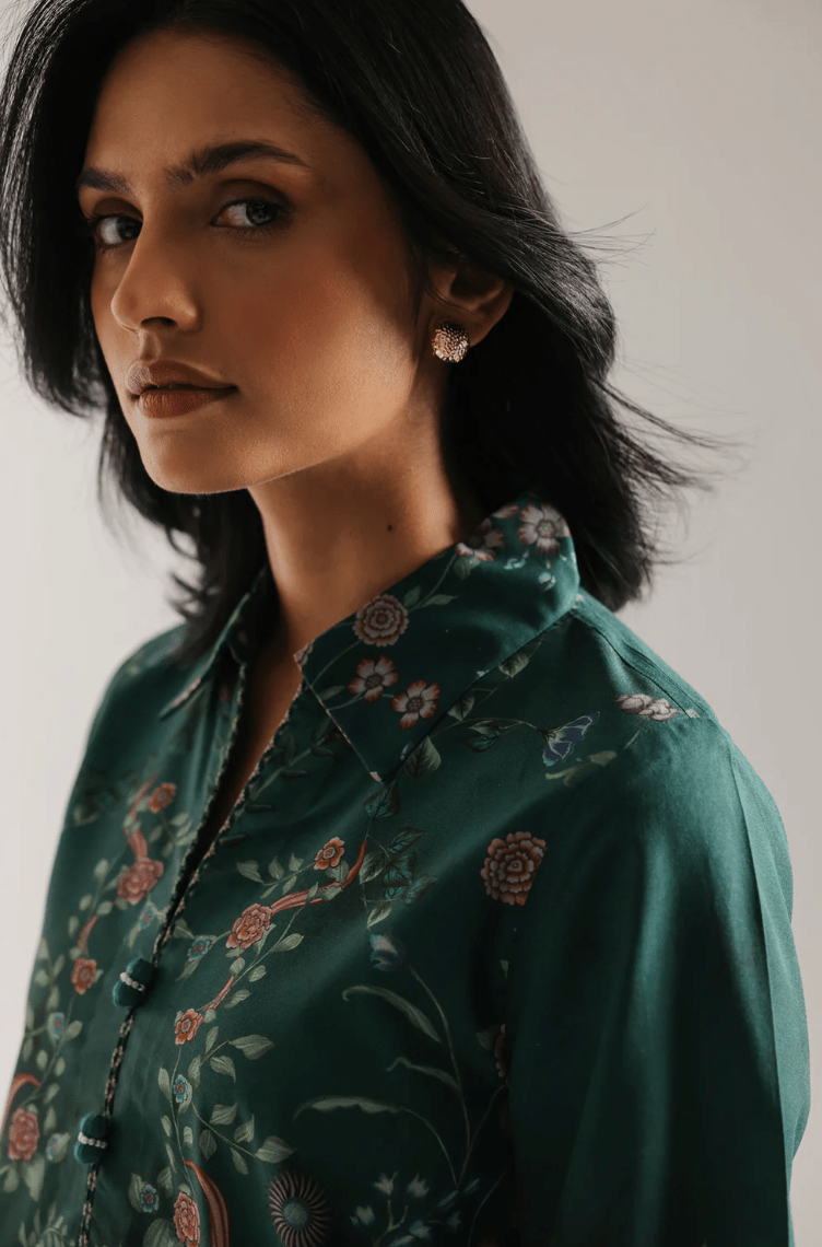 Printed Suit - Emerald - Khushi Boutique