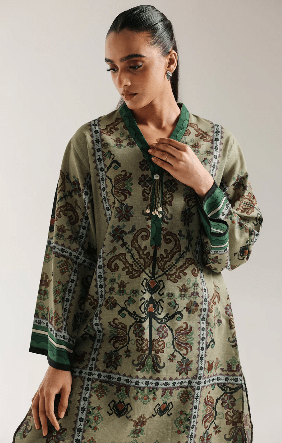 Printed Suit Green - ETHNC - Khushi Boutique