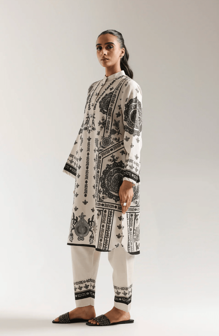 Printed Suit - Stone - Khushi Boutique
