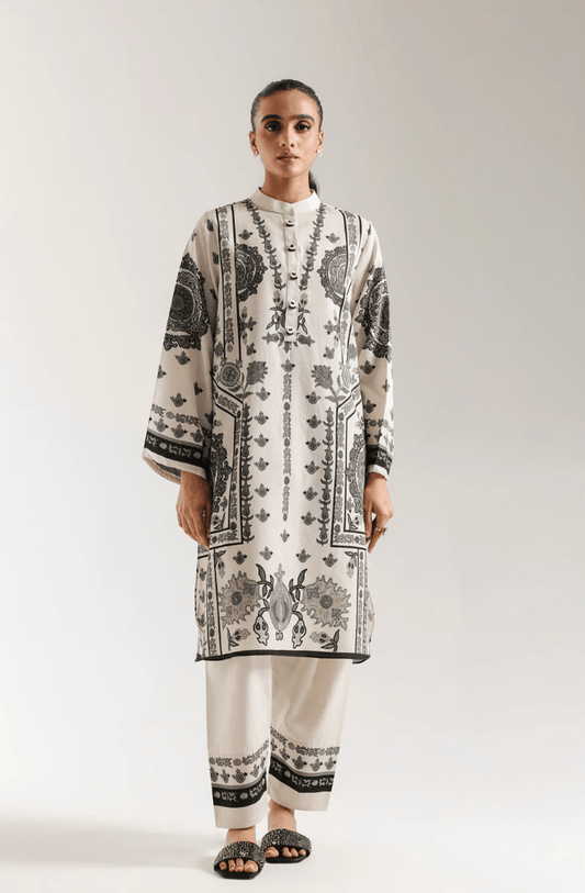 Printed Suit - Stone - Khushi Boutique