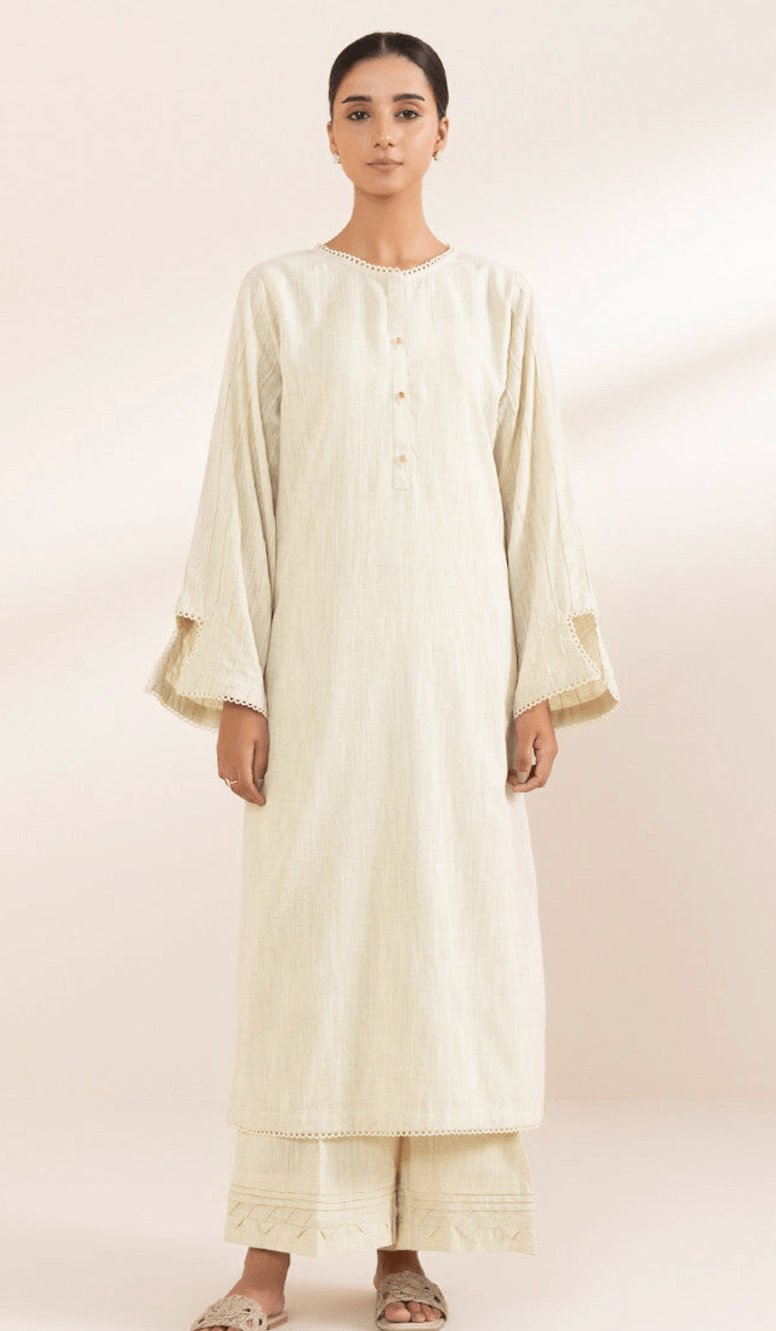 Solid Cotton Linen Shirt - Sapphire - Khushi Boutique