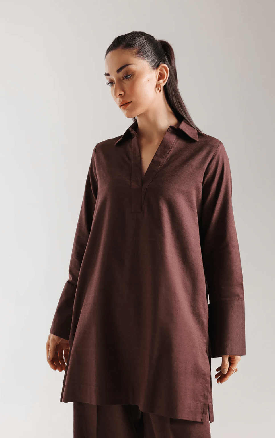 Solid Suit Burgundy - ETHNC - Khushi Boutique