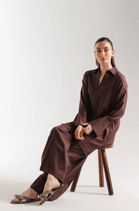 Solid Suit Burgundy - ETHNC - Khushi Boutique