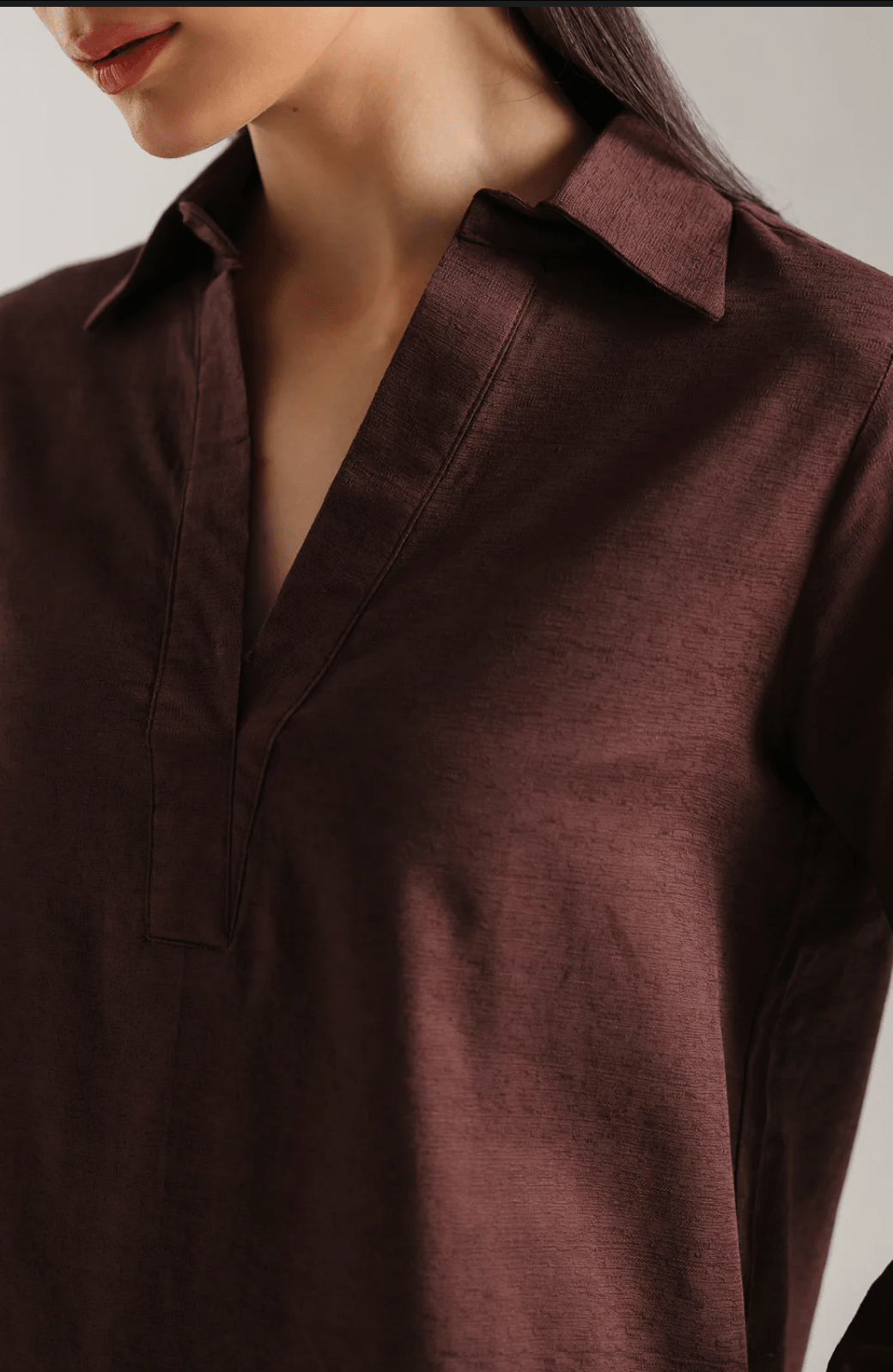 Solid Suit Burgundy - ETHNC - Khushi Boutique