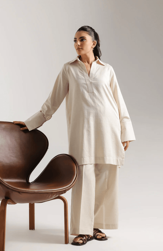 Solid Suit Coconut - ETHNC - Khushi Boutique