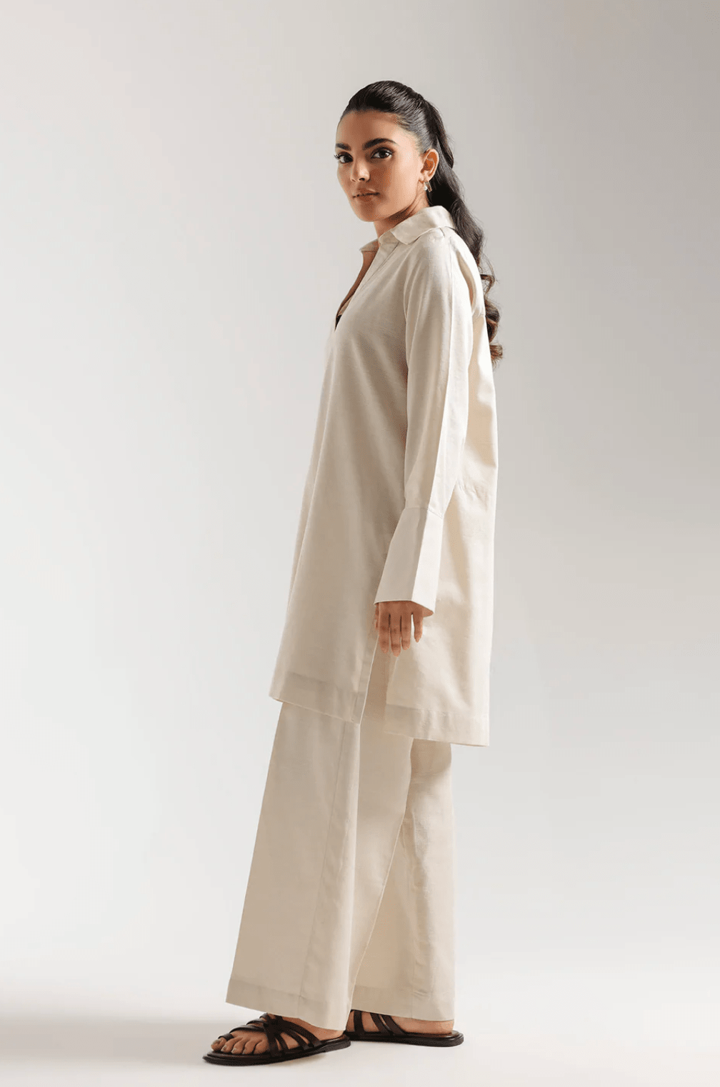 Solid Suit Coconut - ETHNC - Khushi Boutique
