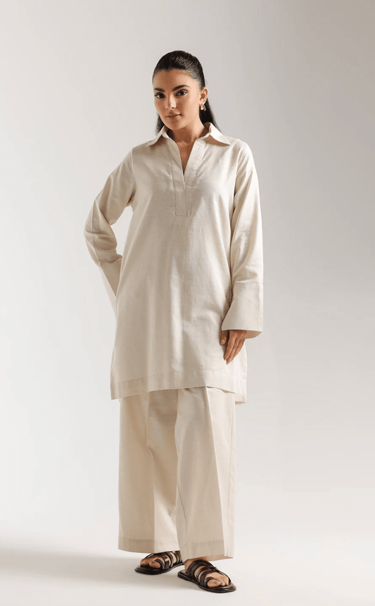 Solid Suit Coconut - ETHNC - Khushi Boutique