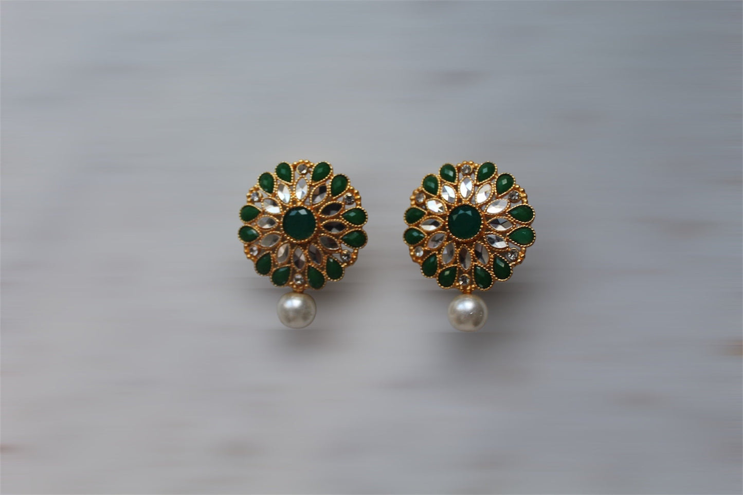 Tops with White Pearl - Earrings - Khushi Boutique