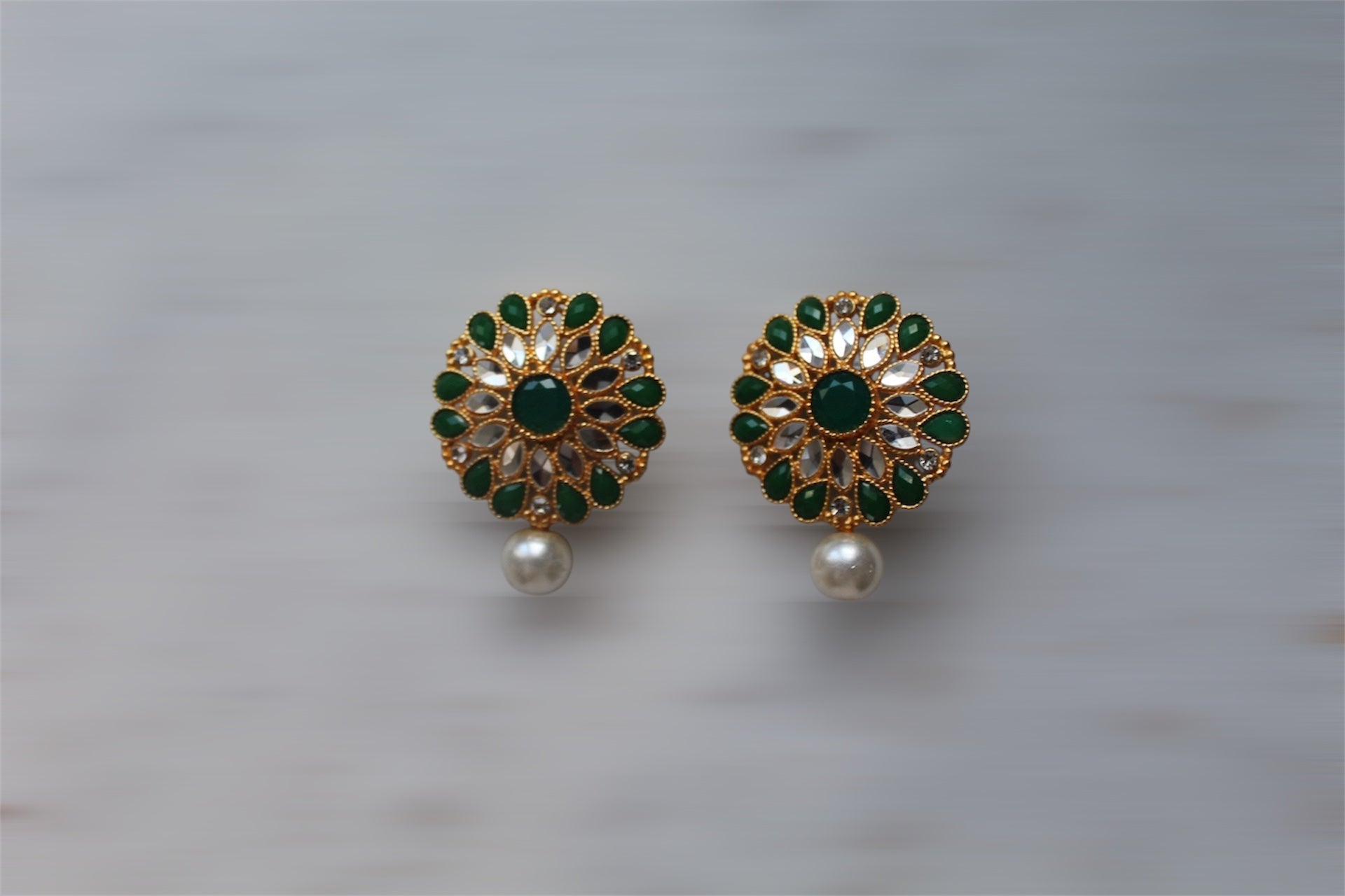 Tops with White Pearl - Earrings - Khushi Boutique