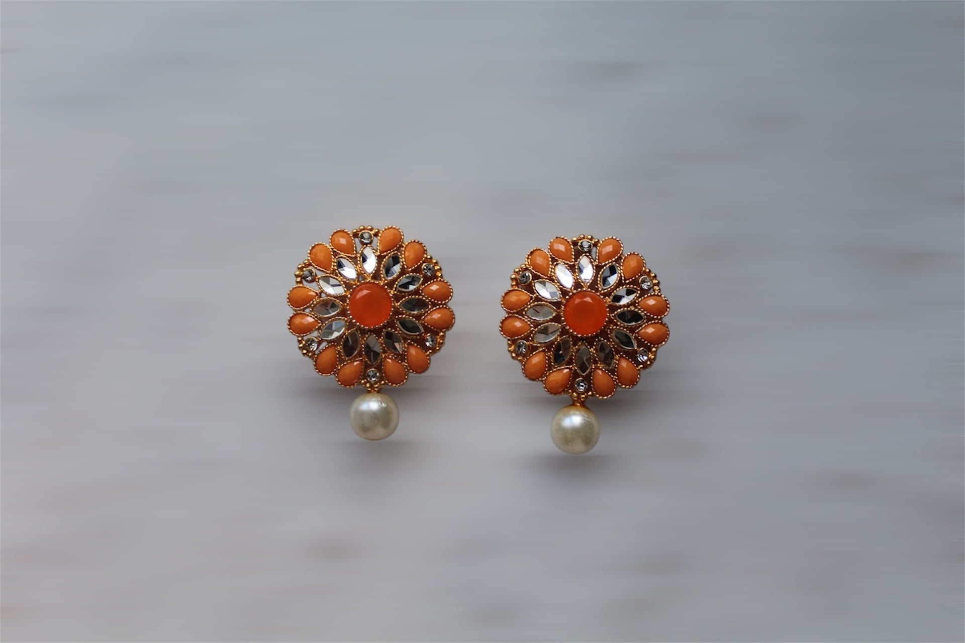 Tops with White Pearl - Earrings - Khushi Boutique