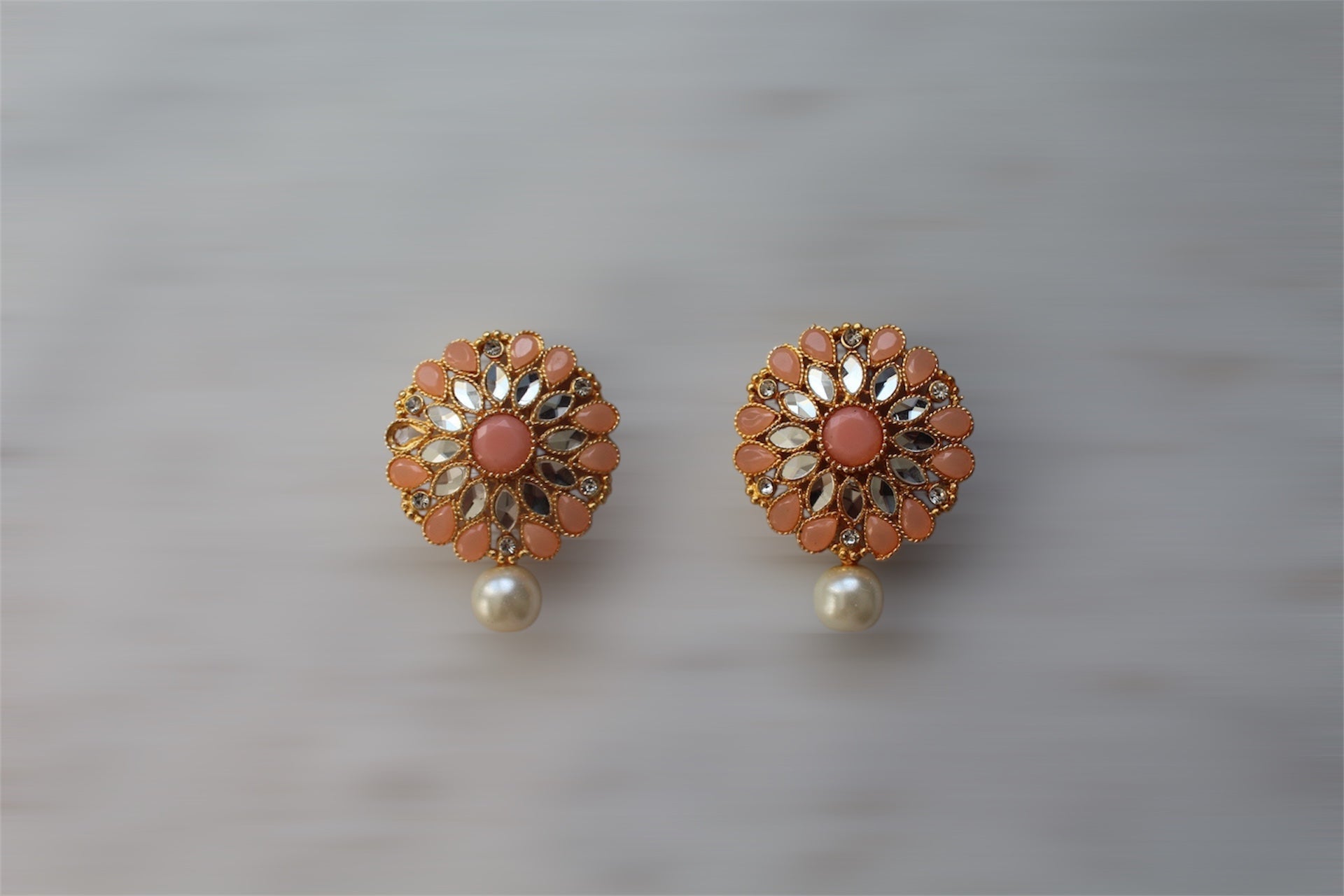 Tops with White Pearl - Earrings - Khushi Boutique